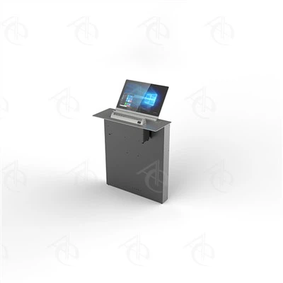 Monitor retrátil motorizado de 17'' combinado com microfone dobrável e display de assinatura